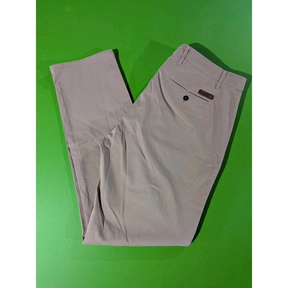 AG Adriano Goldschmied Pants Mens Sz 42 (40x34) The Marshall Slim Trouser Khaki